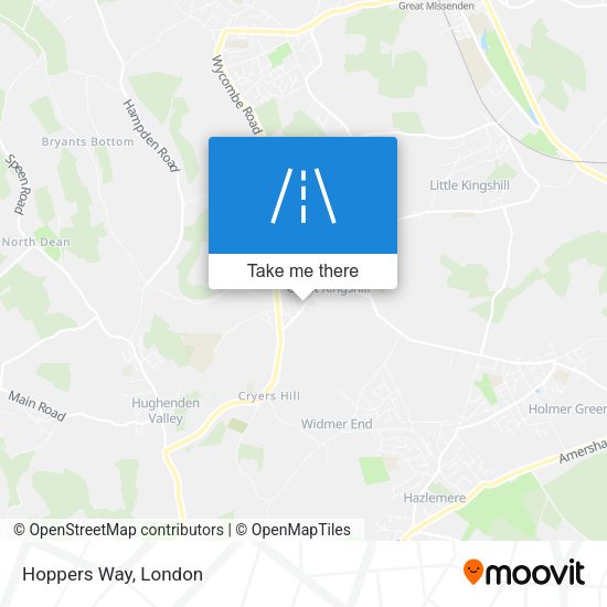 Hoppers Way map