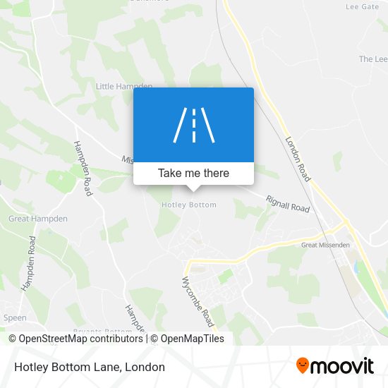 Hotley Bottom Lane map
