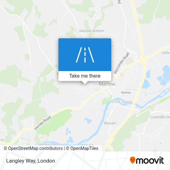 Langley Way map