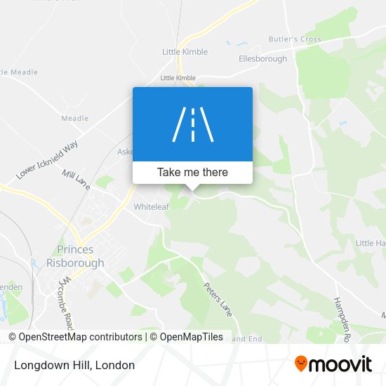 Longdown Hill map