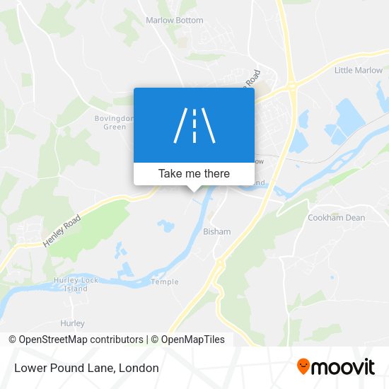 Lower Pound Lane map