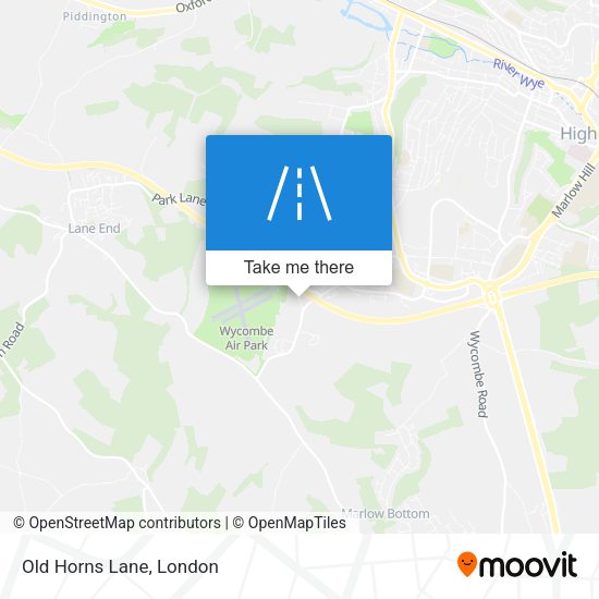 Old Horns Lane map