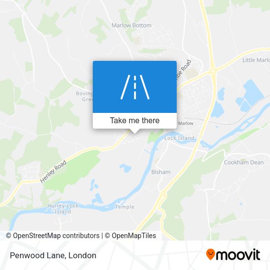 Penwood Lane map