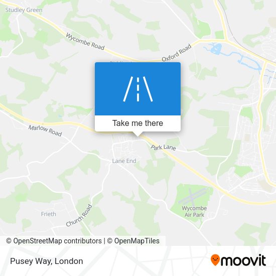 Pusey Way map