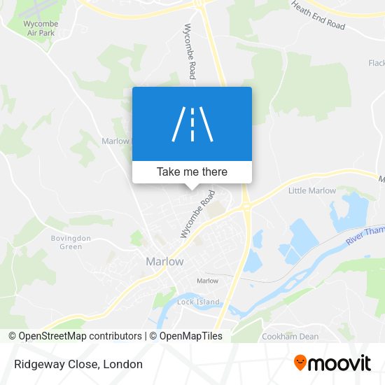 Ridgeway Close map