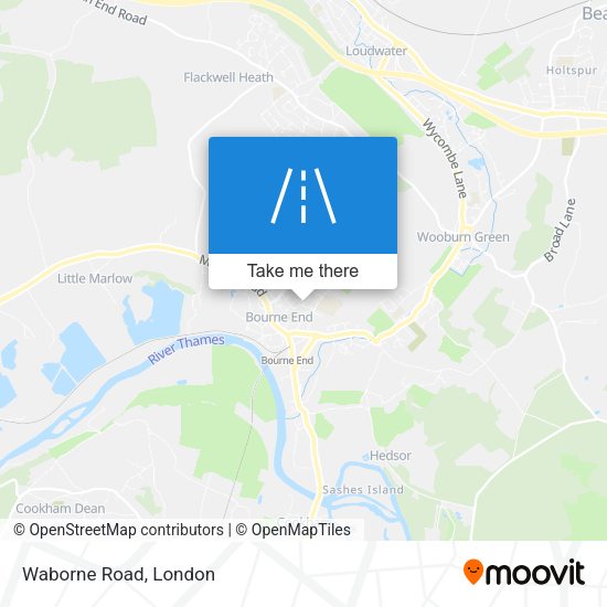 Waborne Road map