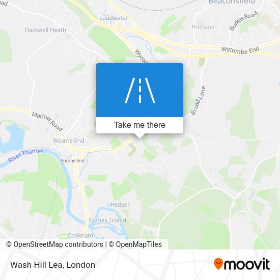 Wash Hill Lea map