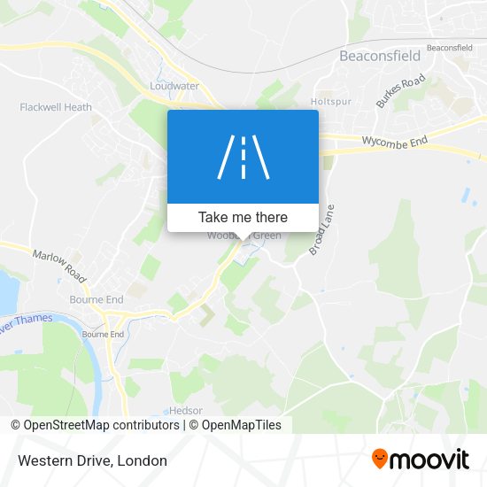Western Drive map