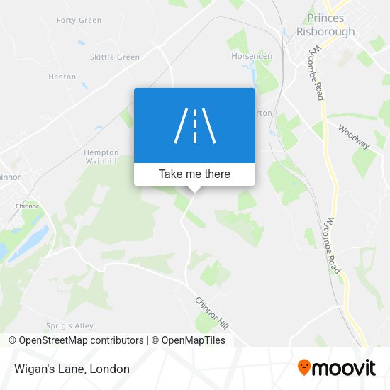 Wigan's Lane map