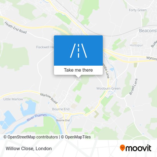 Willow Close map