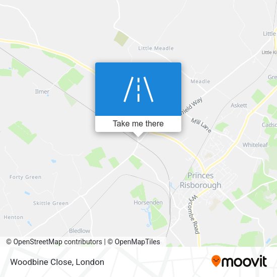 Woodbine Close map