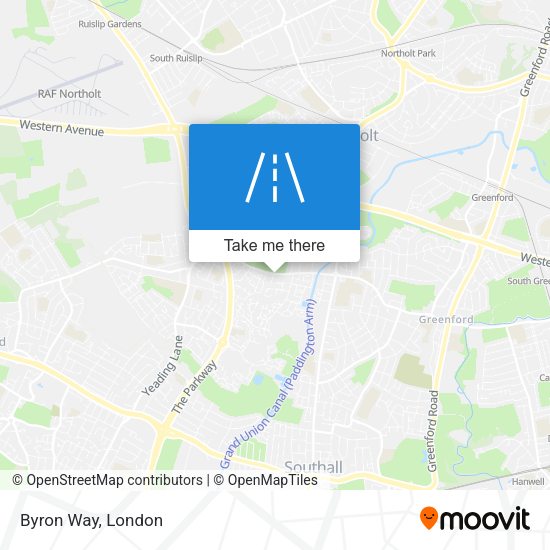 Byron Way map