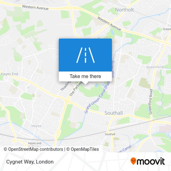 Cygnet Way map