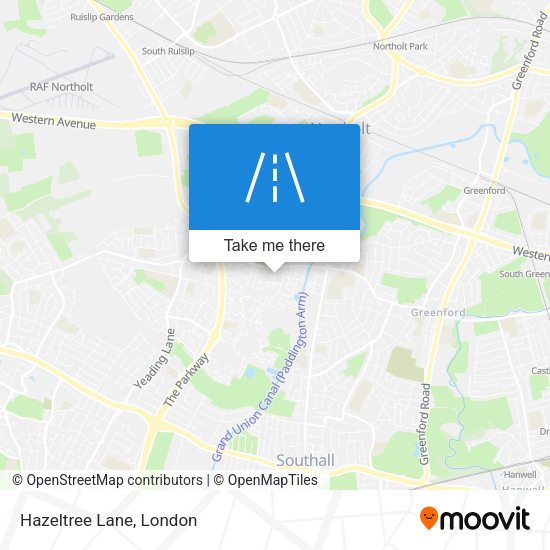 Hazeltree Lane map