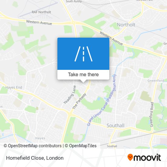 Homefield Close map