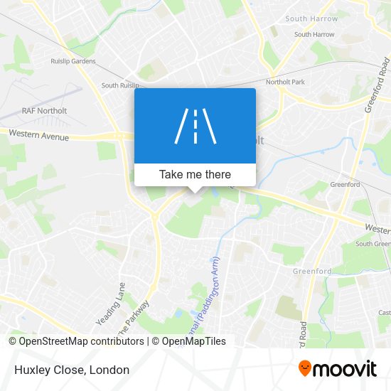 Huxley Close map