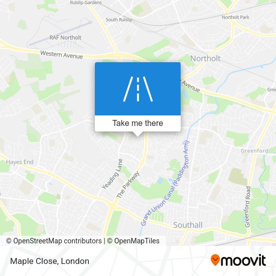 Maple Close map