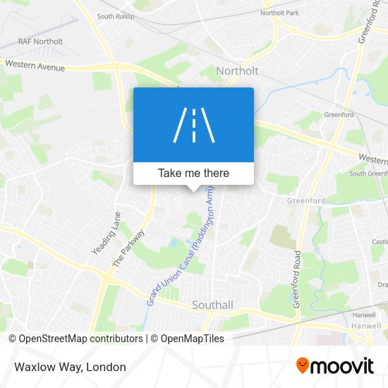 Waxlow Way map