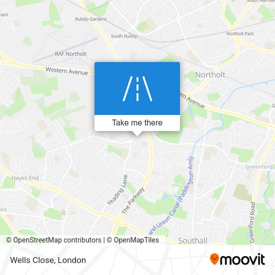 Wells Close map