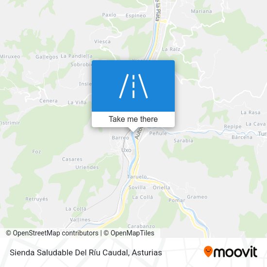 Sienda Saludable Del Ríu Caudal map