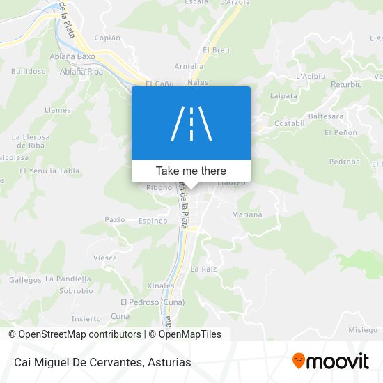 Cai Miguel De Cervantes map