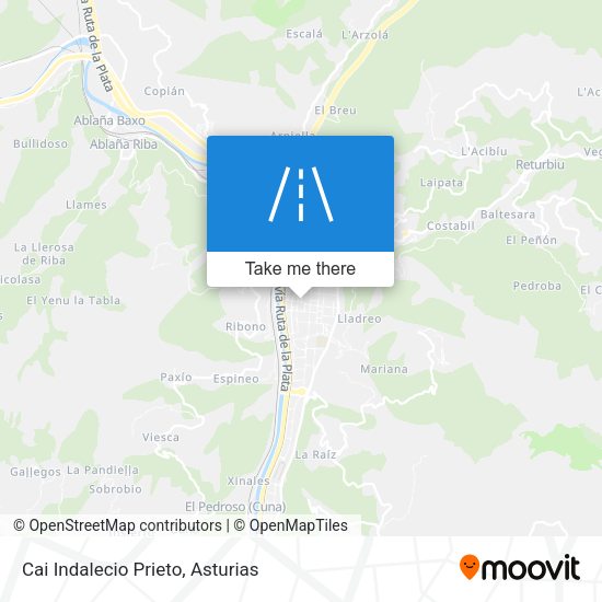 Cai Indalecio Prieto map