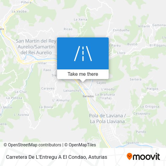 Carretera De L'Entregu A El Condao map