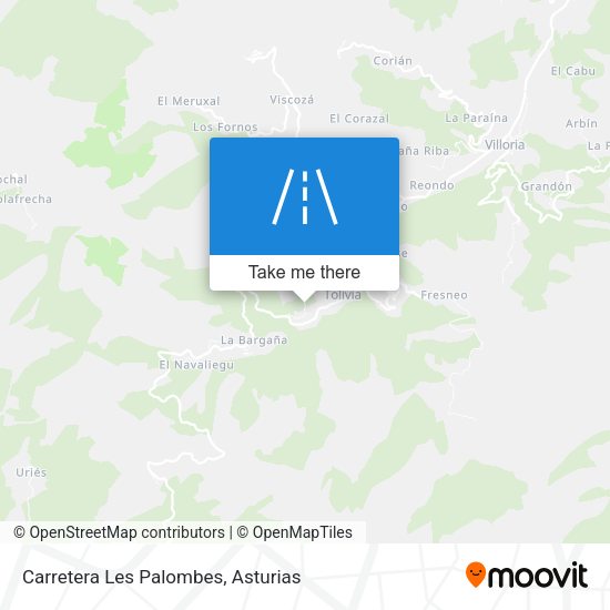 Carretera Les Palombes map