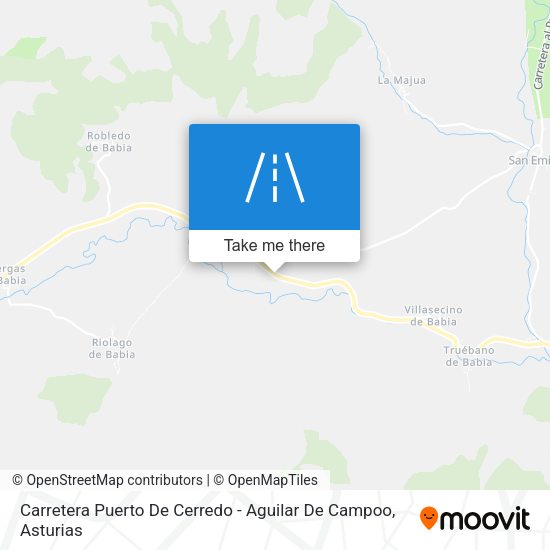 Carretera Puerto De Cerredo - Aguilar De Campoo map