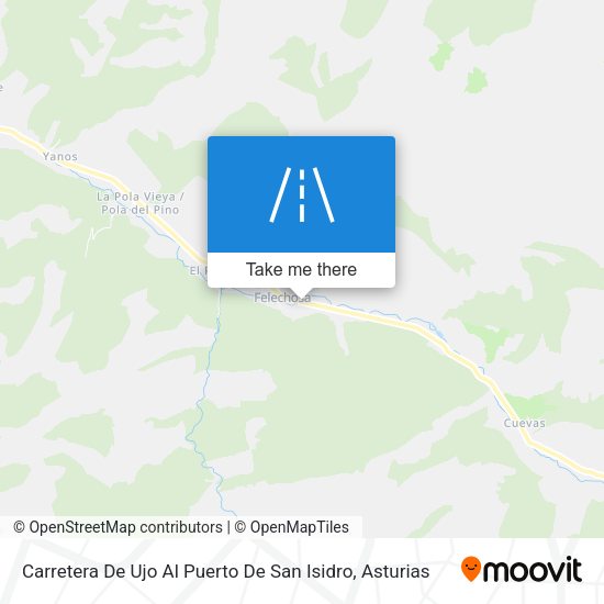 Carretera De Ujo Al Puerto De San Isidro map
