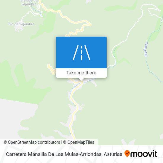 Carretera Mansilla De Las Mulas-Arriondas map