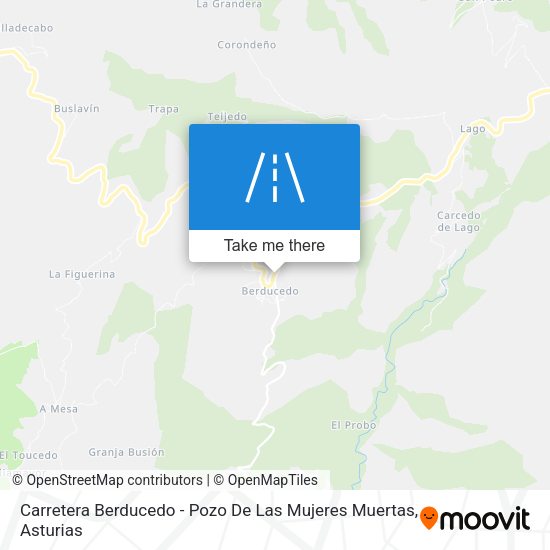 Carretera Berducedo - Pozo De Las Mujeres Muertas map