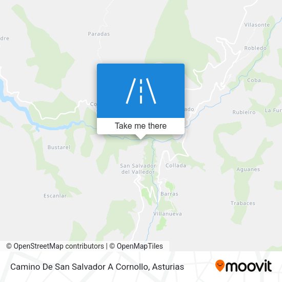 Camino De San Salvador A Cornollo map