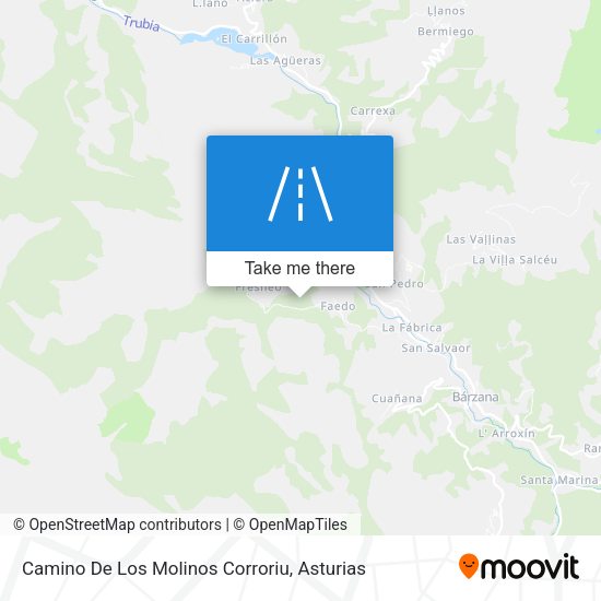 Camino De Los Molinos Corroriu map