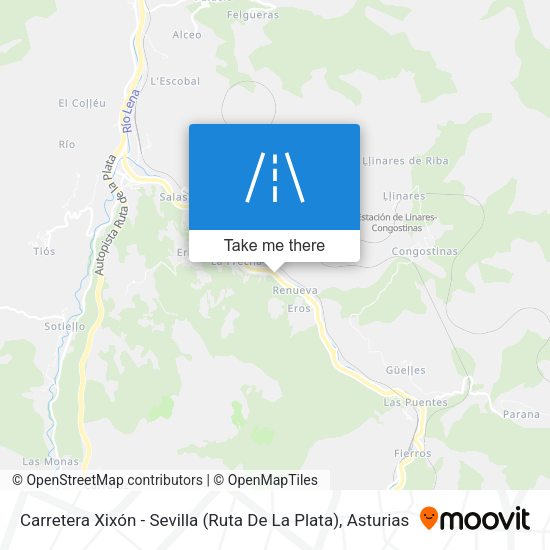 Carretera Xixón - Sevilla (Ruta De La Plata) map