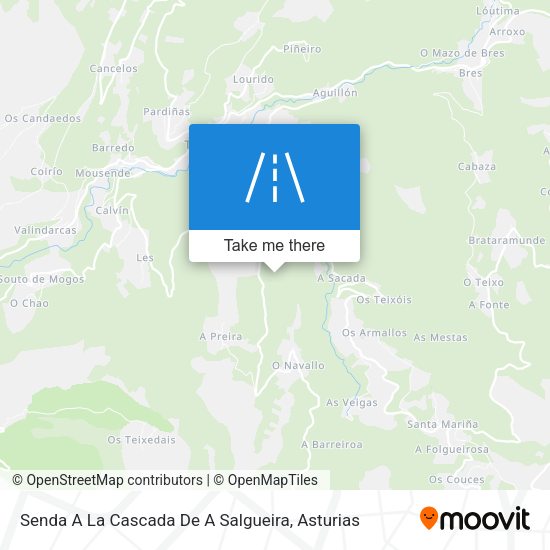 Senda A La Cascada De A Salgueira map