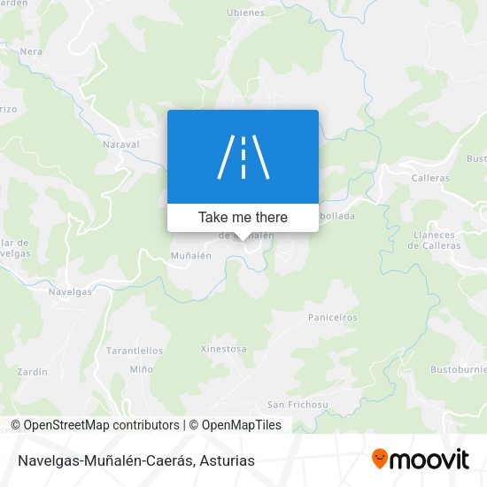 Navelgas-Muñalén-Caerás map