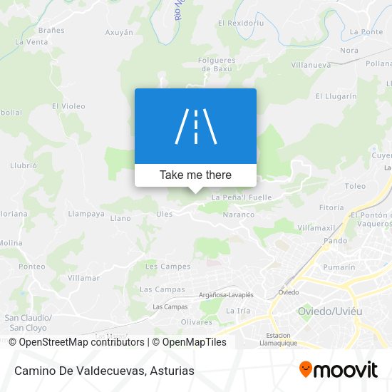 Camino De Valdecuevas map