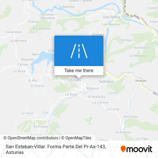 San Esteban-Villar. Forma Parte Del Pr-As-143 map