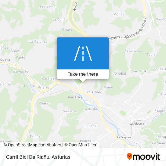 Carril Bici De Riañu map