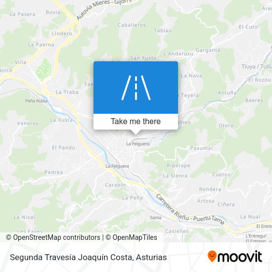 Segunda Travesía Joaquín Costa map