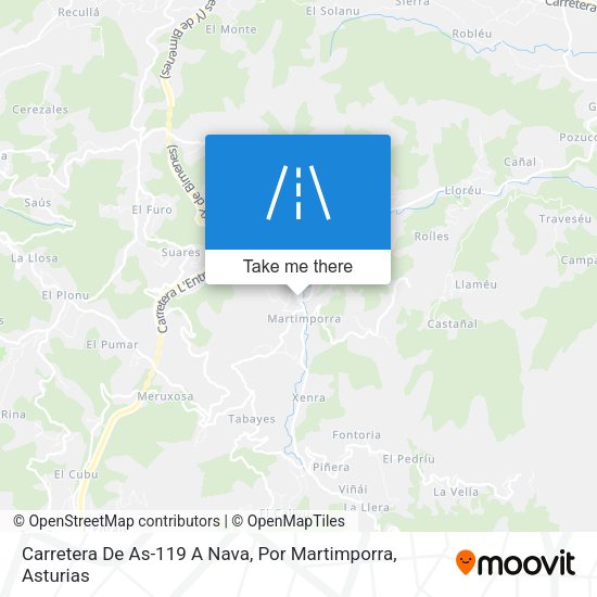 Carretera De As-119 A Nava, Por Martimporra map