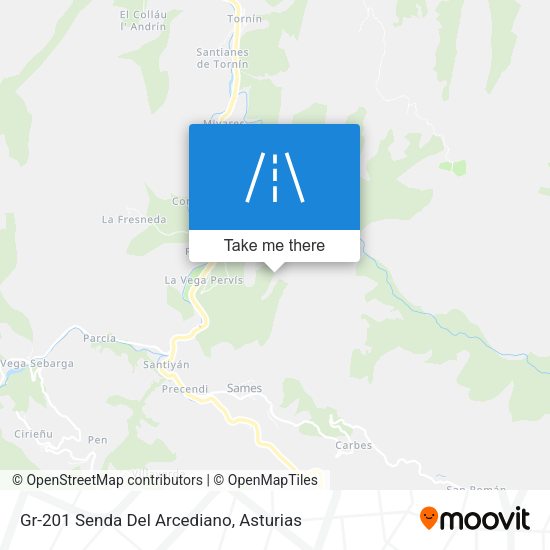Gr-201 Senda Del Arcediano map