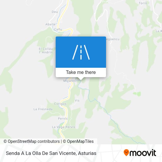 Senda A La Olla De San Vicente map