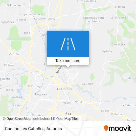 Camino Les Cabañes map