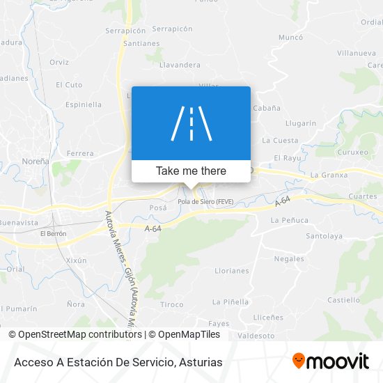 mapa Acceso A Estación De Servicio