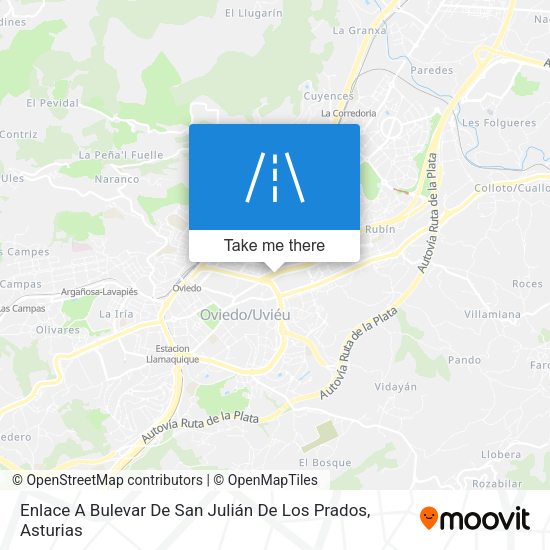 Enlace A Bulevar De San Julián De Los Prados map