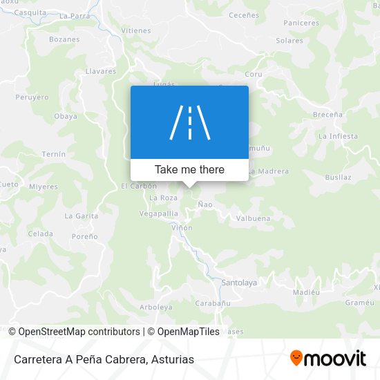 Carretera A Peña Cabrera map