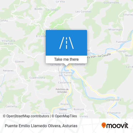 Puente Emilio Llamedo Olivera map