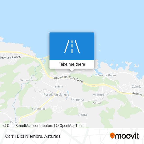 Carril Bici Niembru map